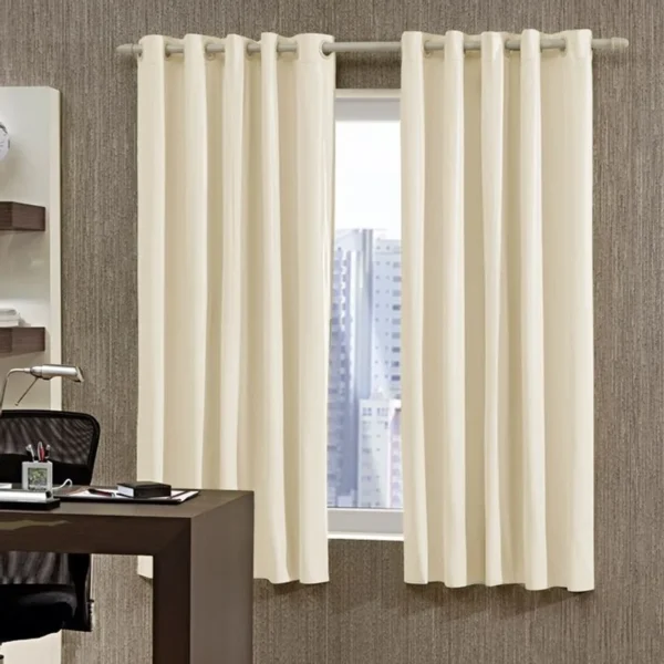 Cortina Blackout Com Voil 2,60m X 1,70m Pratika Bella Janela Areia