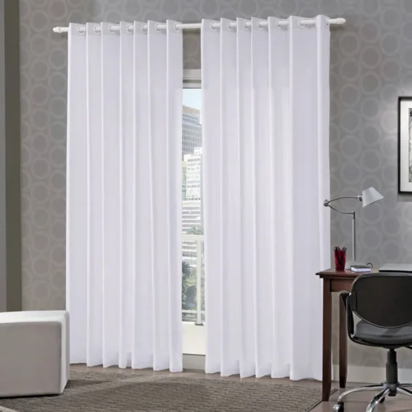 Cortina Blackout Com Voil 2,60m X 1,70m Pratika Bella Janela Branca - Image 4