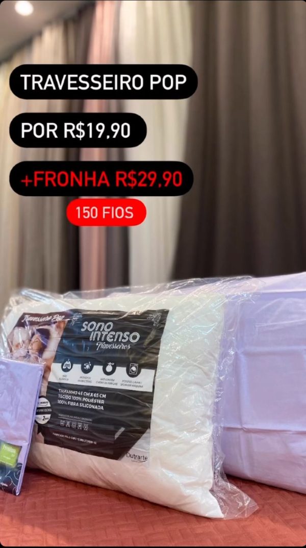 Travesseiro pop sono intenso + Fronha