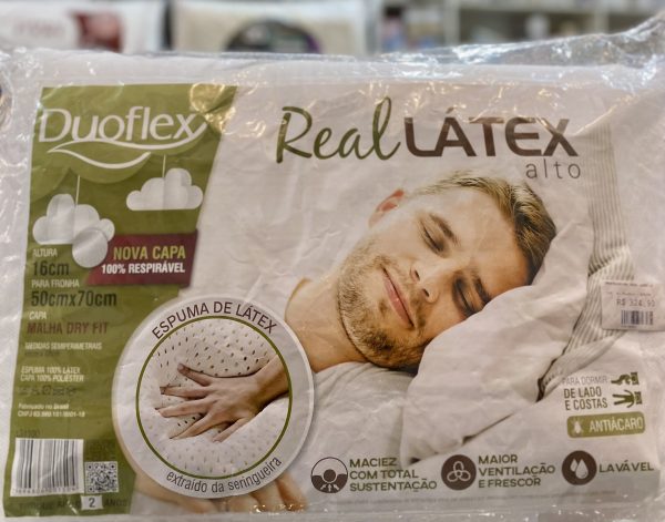 Travesseiro real latex Duoflex 50x70cm